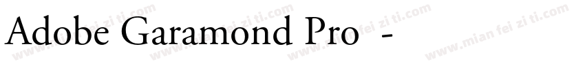 Adobe Garamond Pro字体字体转换